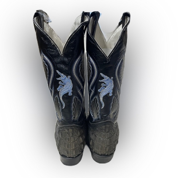 Seven Star Boots Black Crocodile Cowboy Boots - Picture 3 of 6